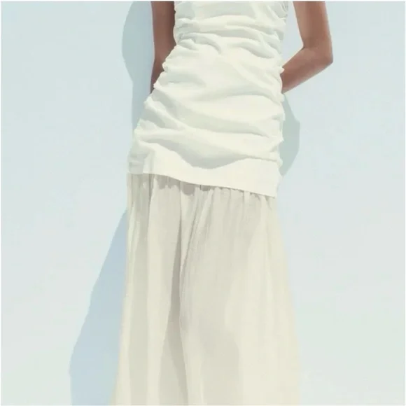 ZARA New Strapless White Dress - Picture 3 of 8